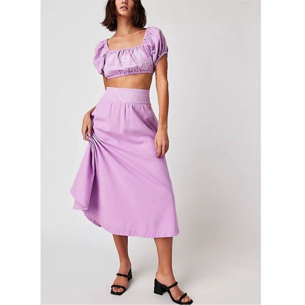 Free People Lavender Skirt Set